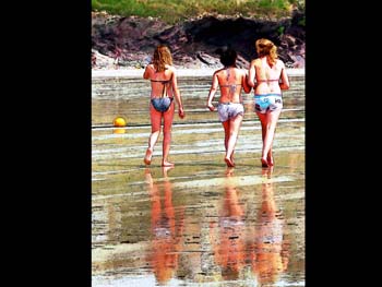beach reflections