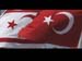 Turk n Turk Cypriot flags on boat Kyrenia