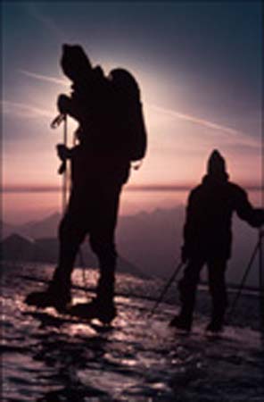 on the glacier